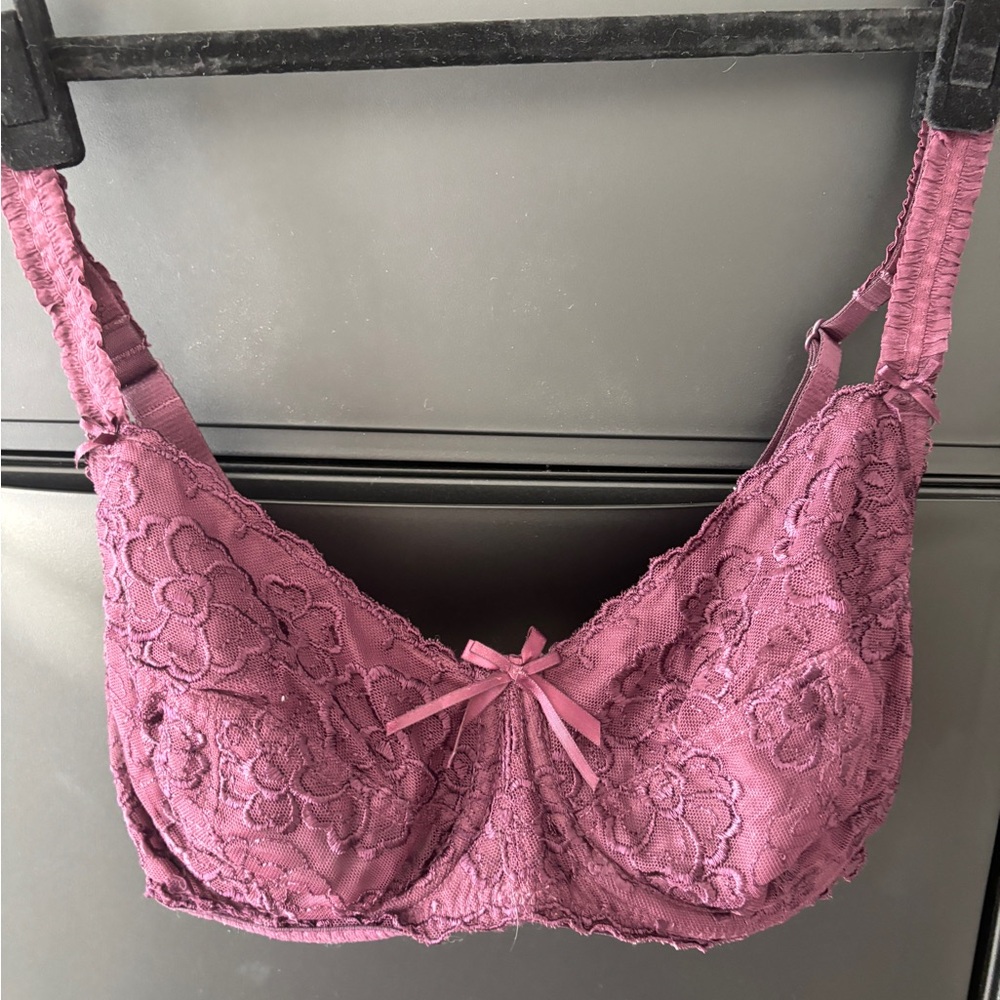 Soma Floral Lace Bra in Mauve